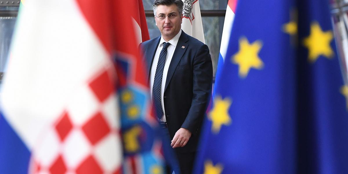 Andrej Plenkovic horvát miniszterelnök Brüsszelben