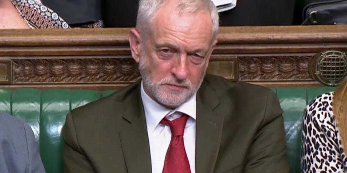 Jeremy Corbyn a parlamentben