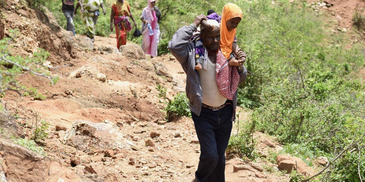 Etióp menekültek a kenyai határnál 2018 márciusában - a kép illusztráció.