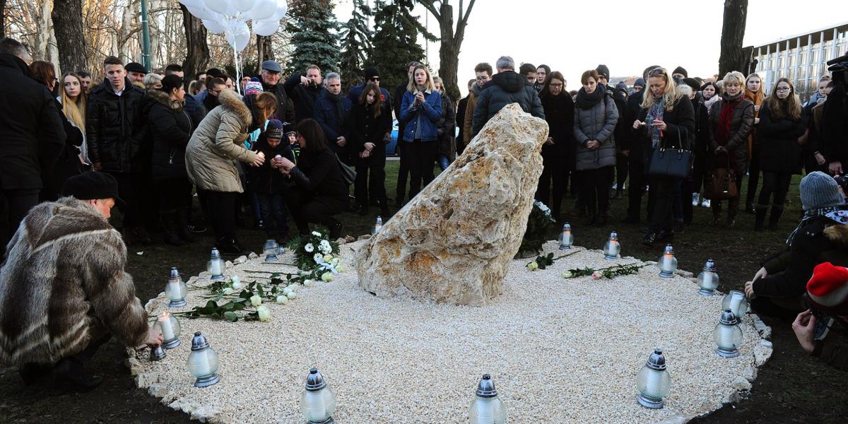 Megemlékezés a veronai buszbaleset első évfordulóján 2018 januárjában