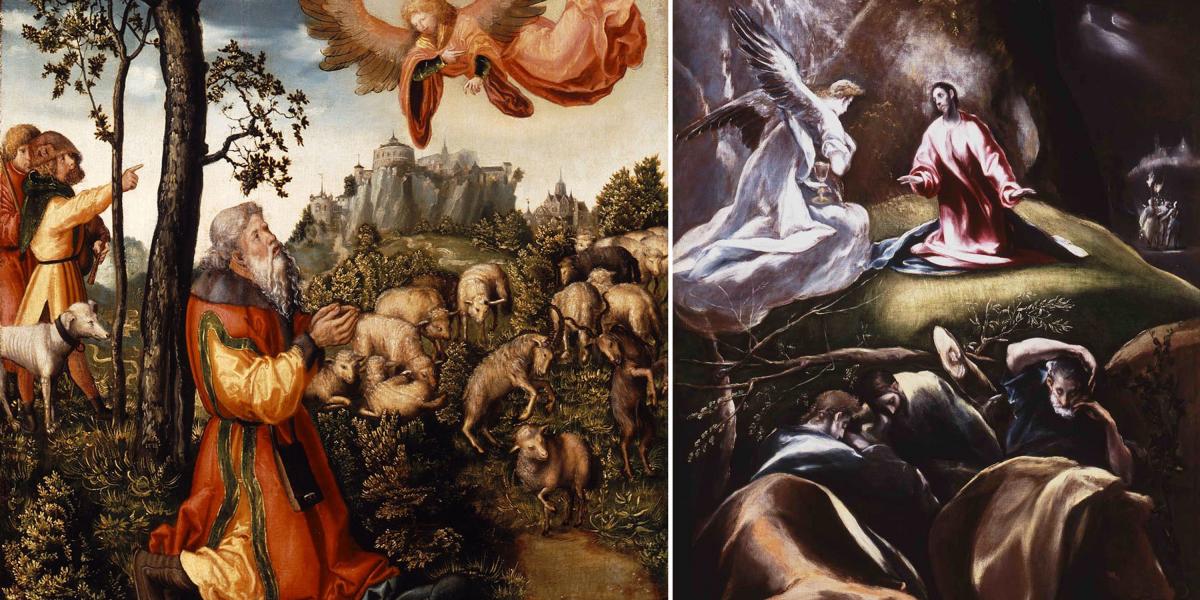 Cranach - Az angyal híradása Joachimnak és El Greco - Krisztus az Olajfák hegyén