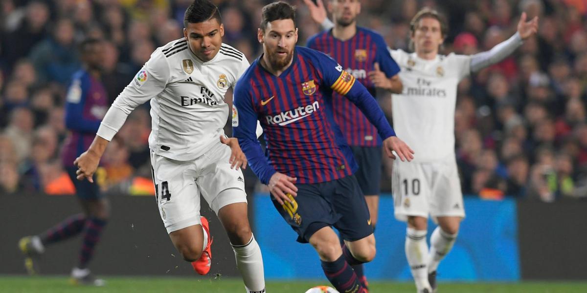 Casemiro (fehérben) és a Real Madrid számára kulcskérdés, hogy sikerül-e semlegesíteni az argentin futballistát