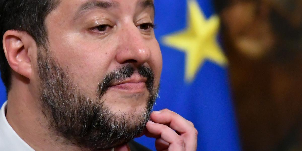 Matteo Salvini olasz belügyminiszter, a Liga vezetője