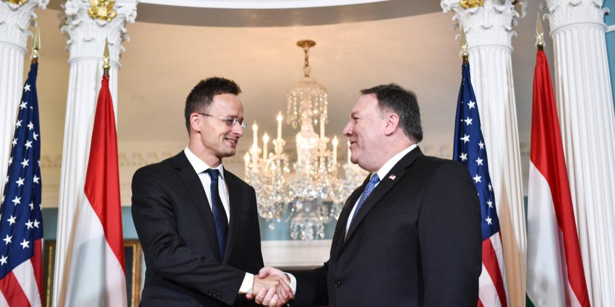 Szijjártó Péter és Mike Pompeo