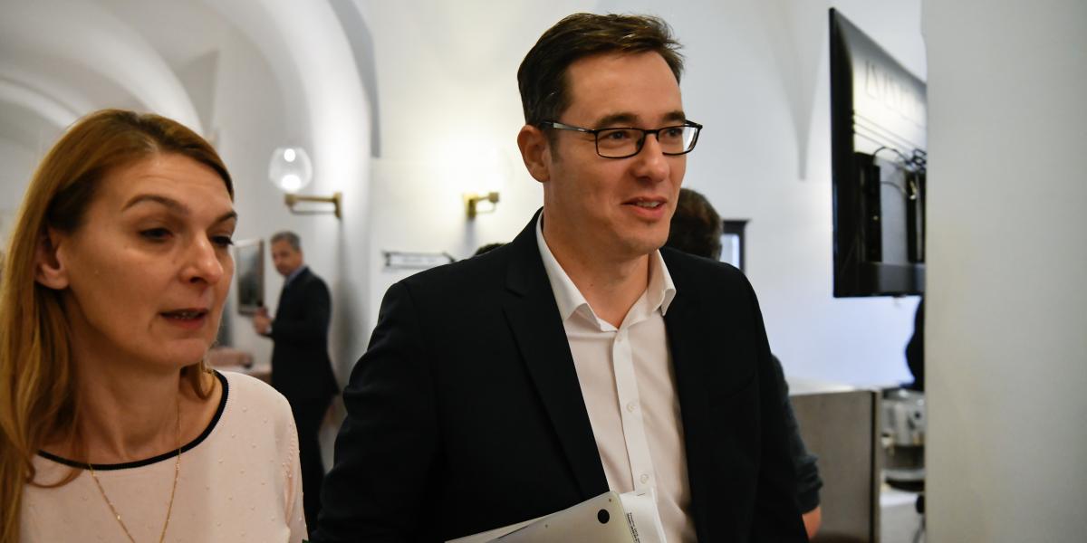 Baranyi Krisztina és Karácsony Gergely a budapesti városházán