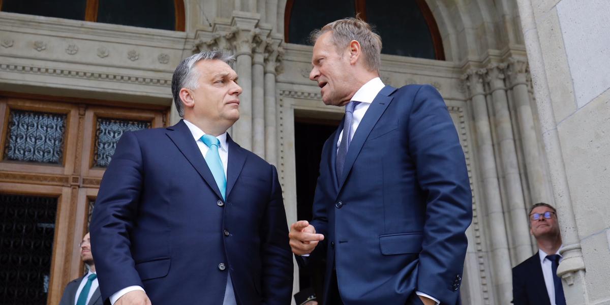 Orbán Viktor és Donald Tusk, EPP-elnök