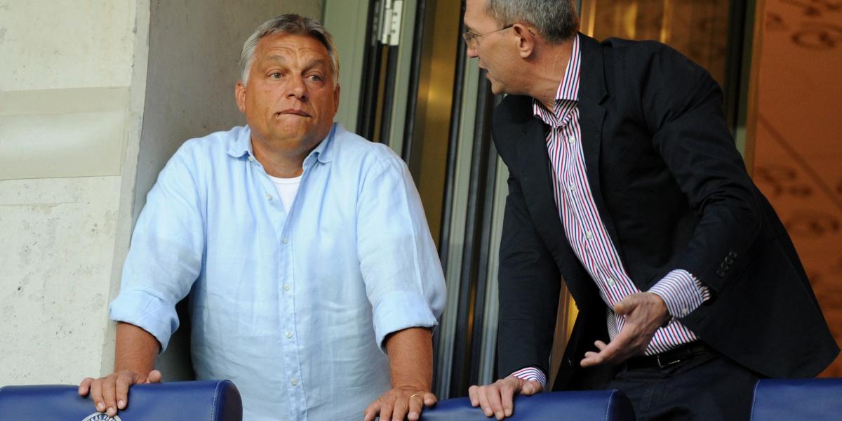 Orbán és Garancsi a VIP páholyban