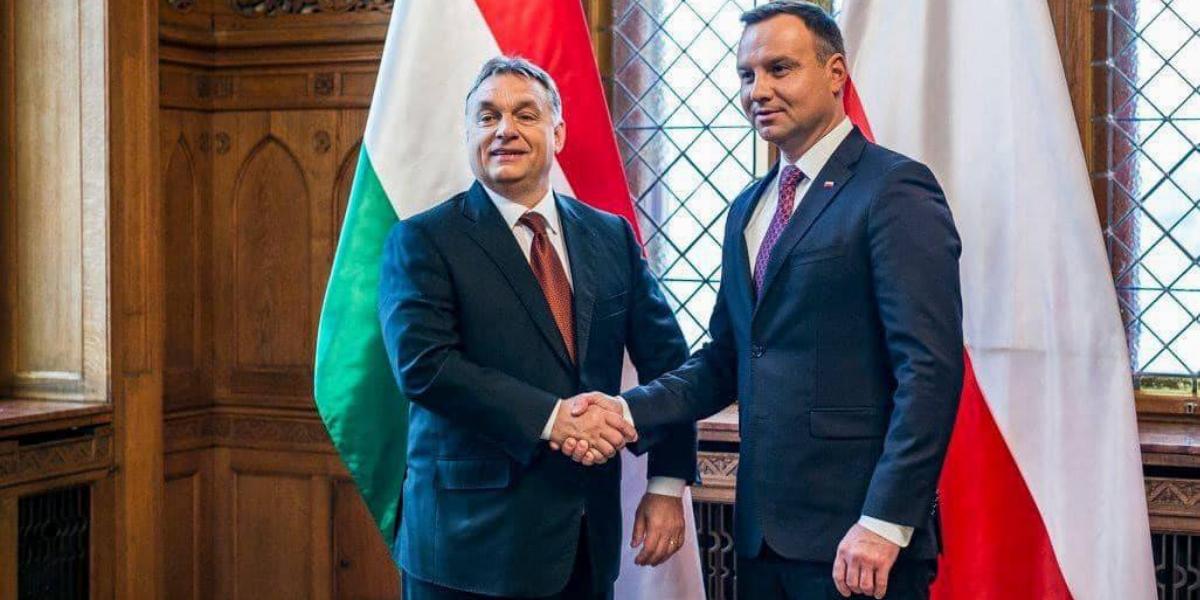 Orbán Viktor miniszterelnök Andrzej Duda lengyel államfő társaságában