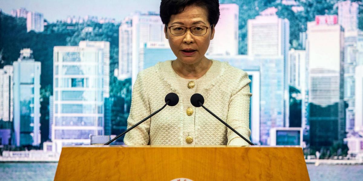 Carrie Lam, Hongkong szankciókkal sújtott vezetője