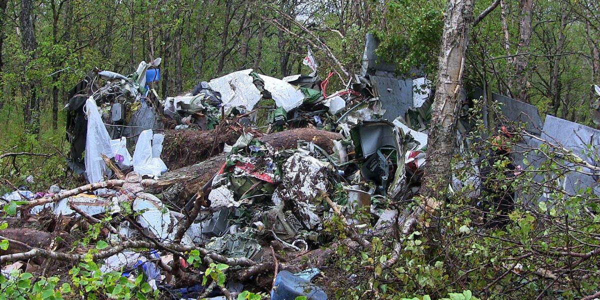 An-28 crash site in Kamchatka Region