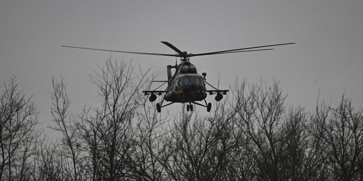 Ukrán katonai helikopter bevetésen