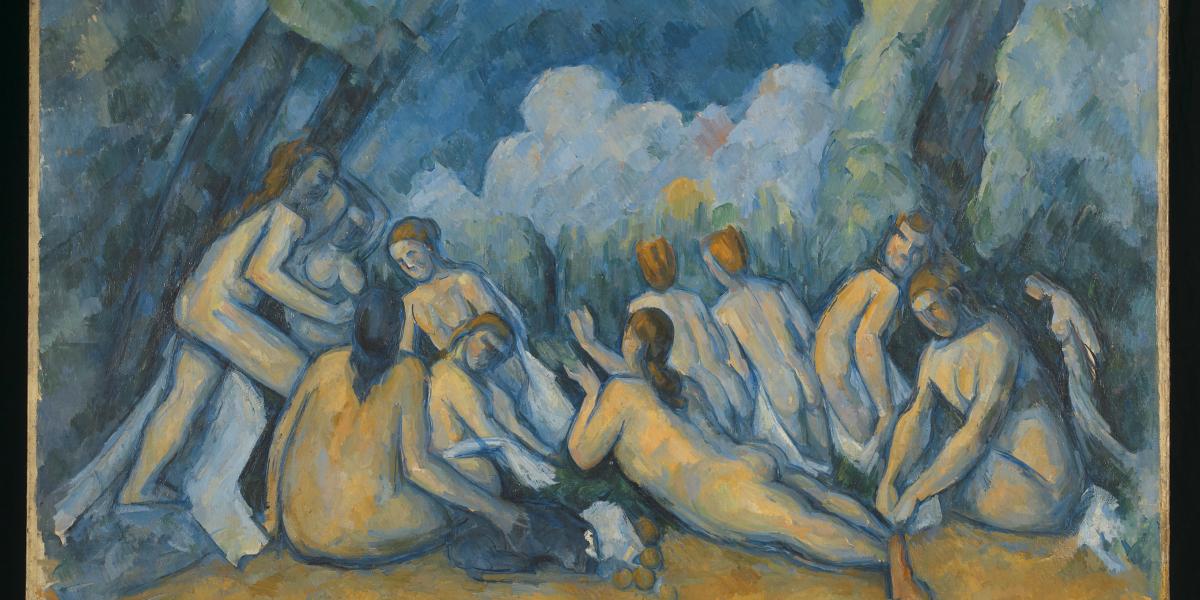 Az egyik festőóriás, Paul Cézanne A nagy fürdőzők című alkotása