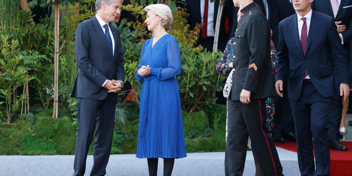  Antony Blinken amerikai külügyminiszter és Ursula von der Leyen kedden a vilniusi NATO-csúcson