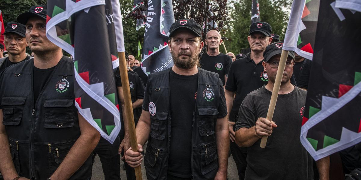 A Magyar Önvédelmi Mozgalom a „cigánybűnözés” ellen tüntetett