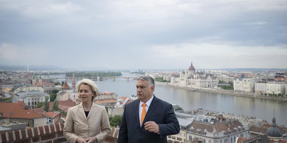 Ursula von der Leyen, az Európai Bizottság elnöke és Orbán Viktor miniszterelnök Budapesten