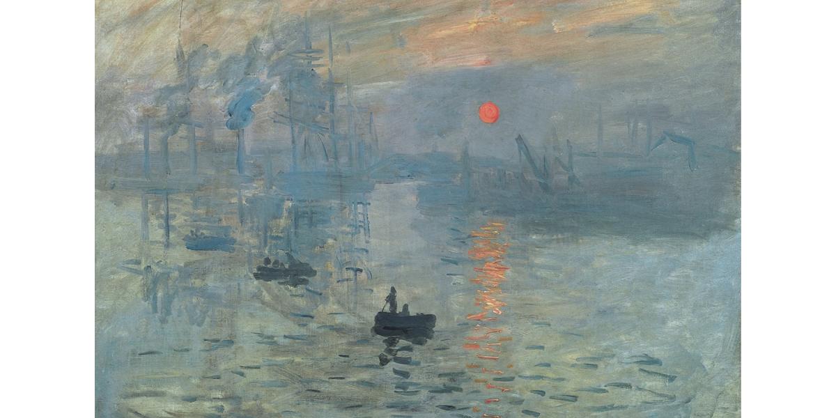 Az impresszionizmusnak is nevet adó mű, Claude Monet Impresszió, a felkelő nap című festménye. A festőt William Turnernek, a modern művészet egyik előfutárának a képei inspirálták