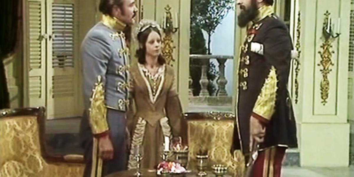 Bitskey Tibor, Jani Ildikó és Nagy Attila a Vacsora a hadiszálláson című, 1974-es filmben