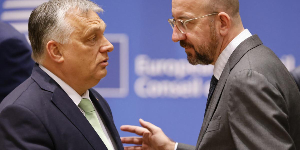 Orbán Viktor miniszterelnök és Charles Michel, az Európai Tanács elnöke