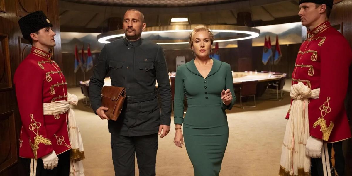 A kancellárnő
(Kate Winslet)
és bizalmasa
(Matthias Schoenaerts)
az HBO
sorozatában