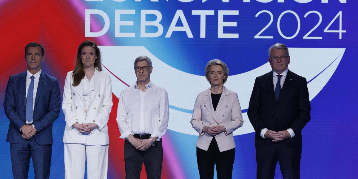 Sandro Gozi, Terry Reintke, Walter Baier, Ursula von der Leyen és Nicolas Schmit 