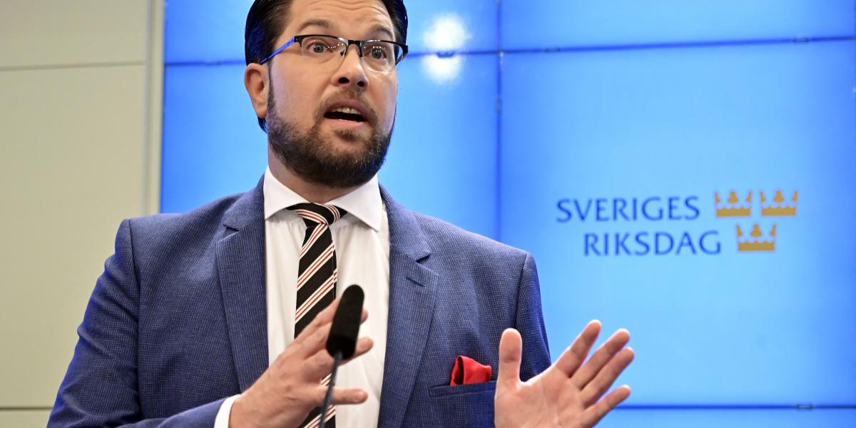 Jimmie Åkesson, a Svéd Demokraták vezetője