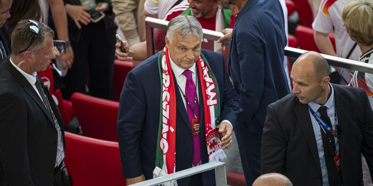 Orbán Viktor 2024. június 19-én a német magyar meccs után