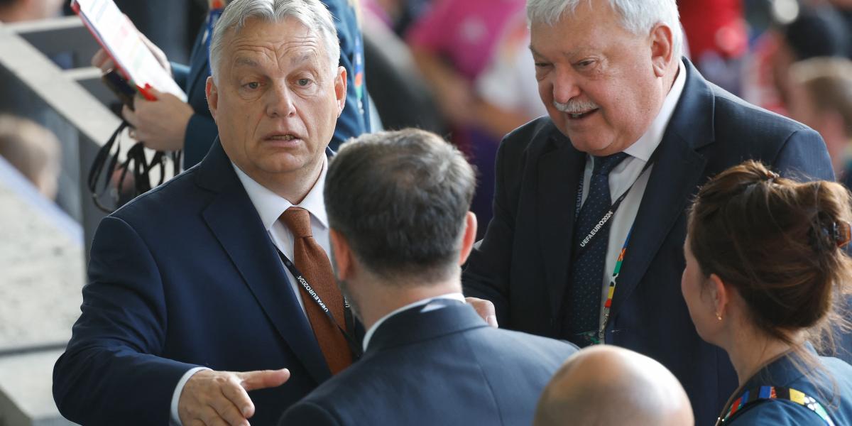 Orbán Viktor a berlini Olympiastadionban