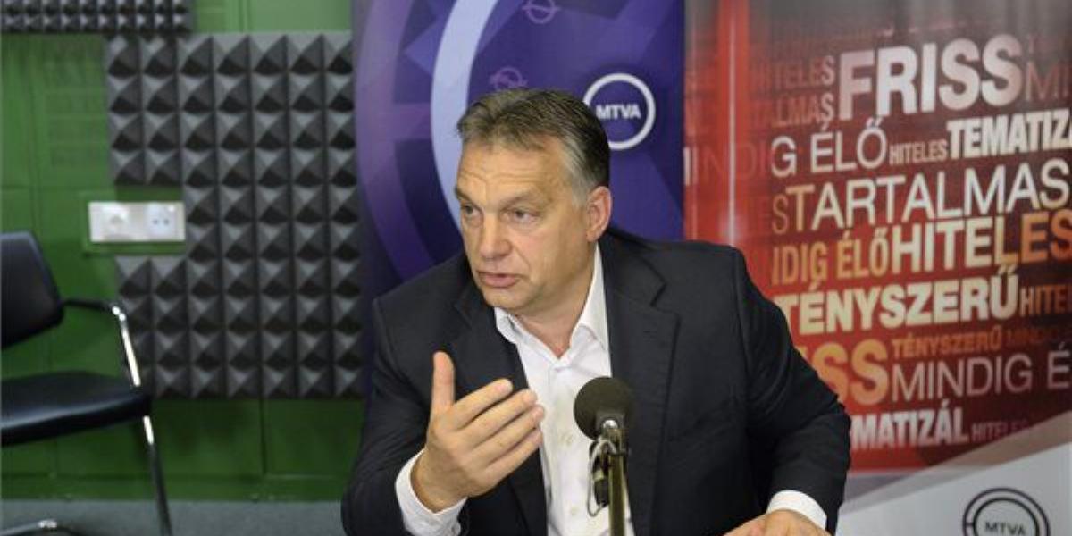 Orbán Viktor a rádióstúdióban egy korábbi interjún. FOTÓ: MTI, Soós Lajos