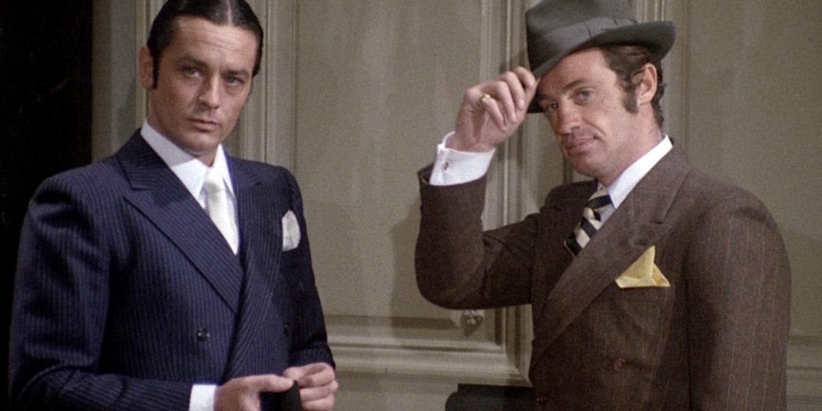 Alain Delon és Jean-Paul Belmondo a Borsalino című filmben, 1970-ben