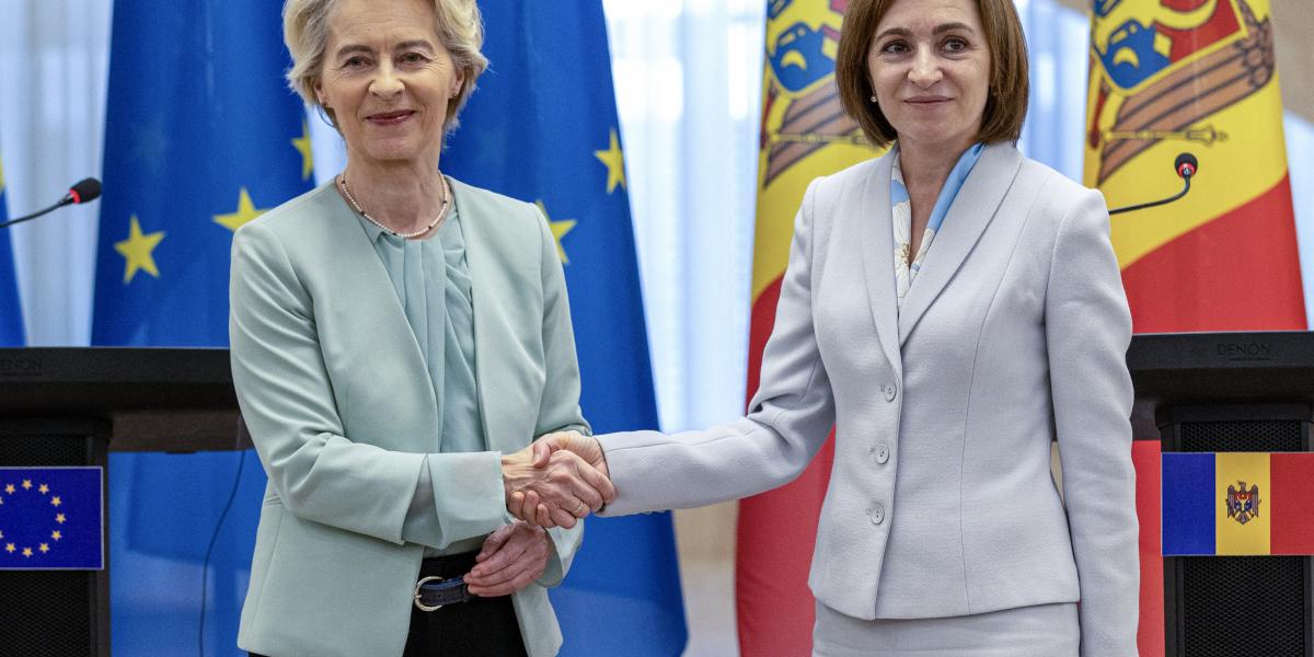 Ursula von der Leyen és Maia Sandu a csütörtöki találkozón