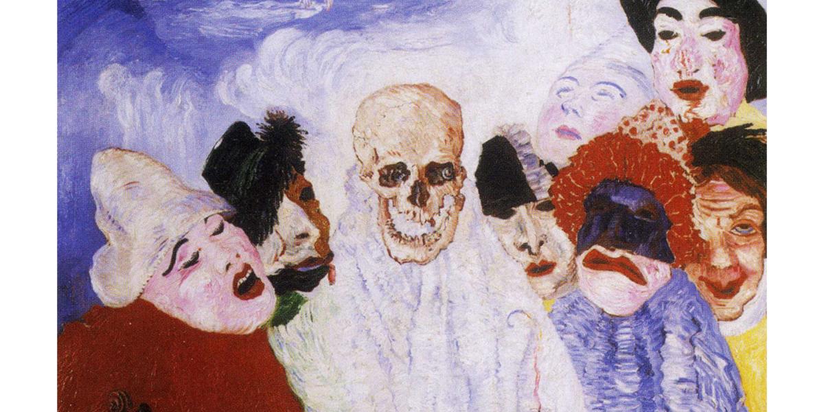 Karnevál ensori maszkokkal (James Ensor: Halál és a maszkok című festménye) 