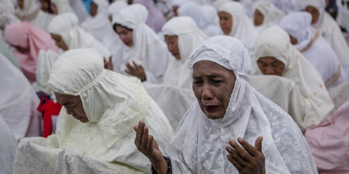 Megemlékezés Indonéziában,  Aceh tartományban. FOTÓ: Getty Images, Ulet Ifansasti