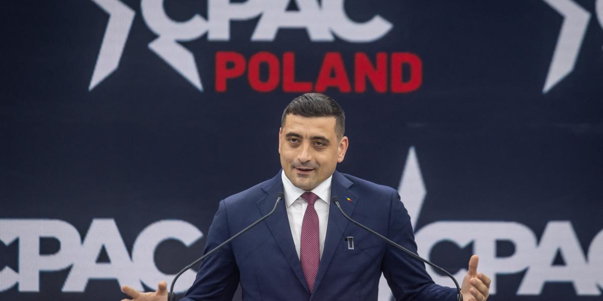 George Simion a CPAC Poland konferencián május 27-én 