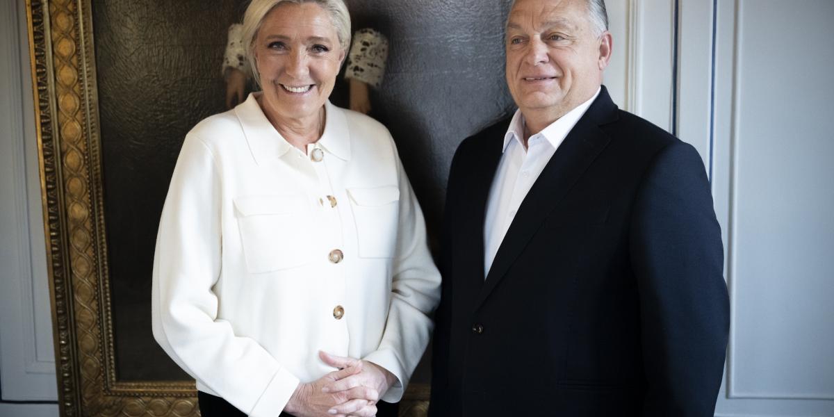Orbán Viktor miniszterelnök és Marine Le Pen, a francia Nemzeti Tömörülés 2025. március 6-án Párizsban