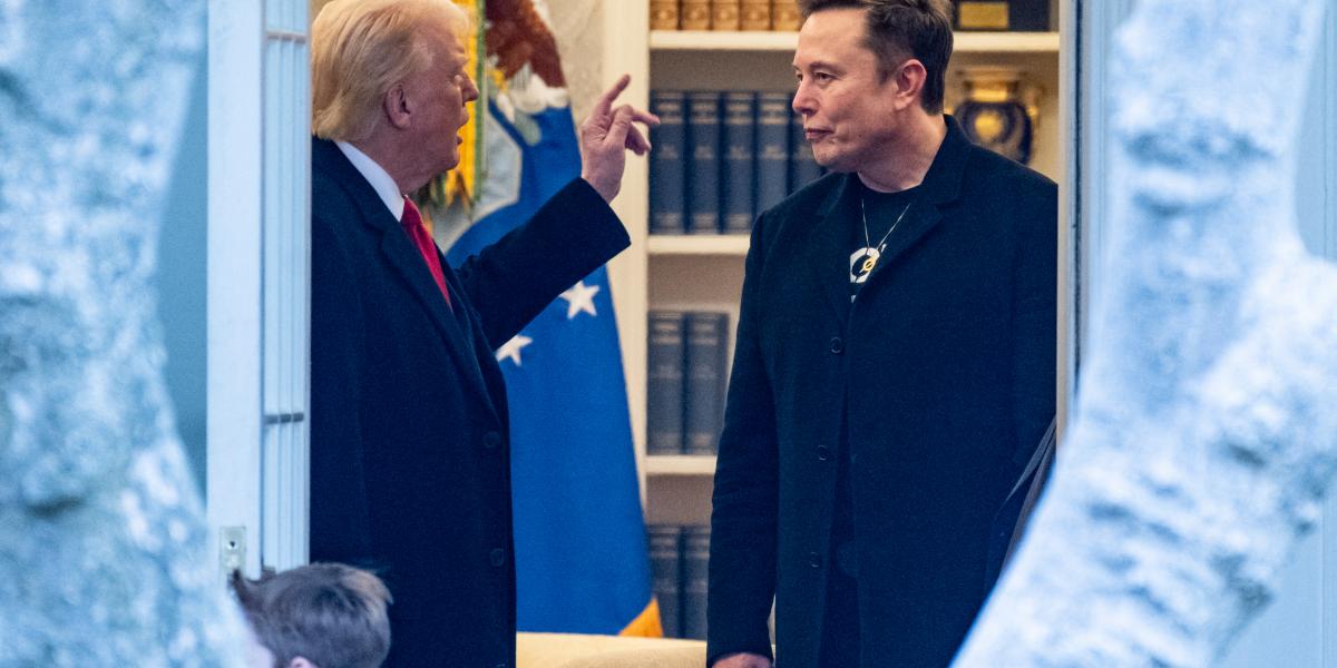 Donald Trump és Elon Musk 2025. március 14-én