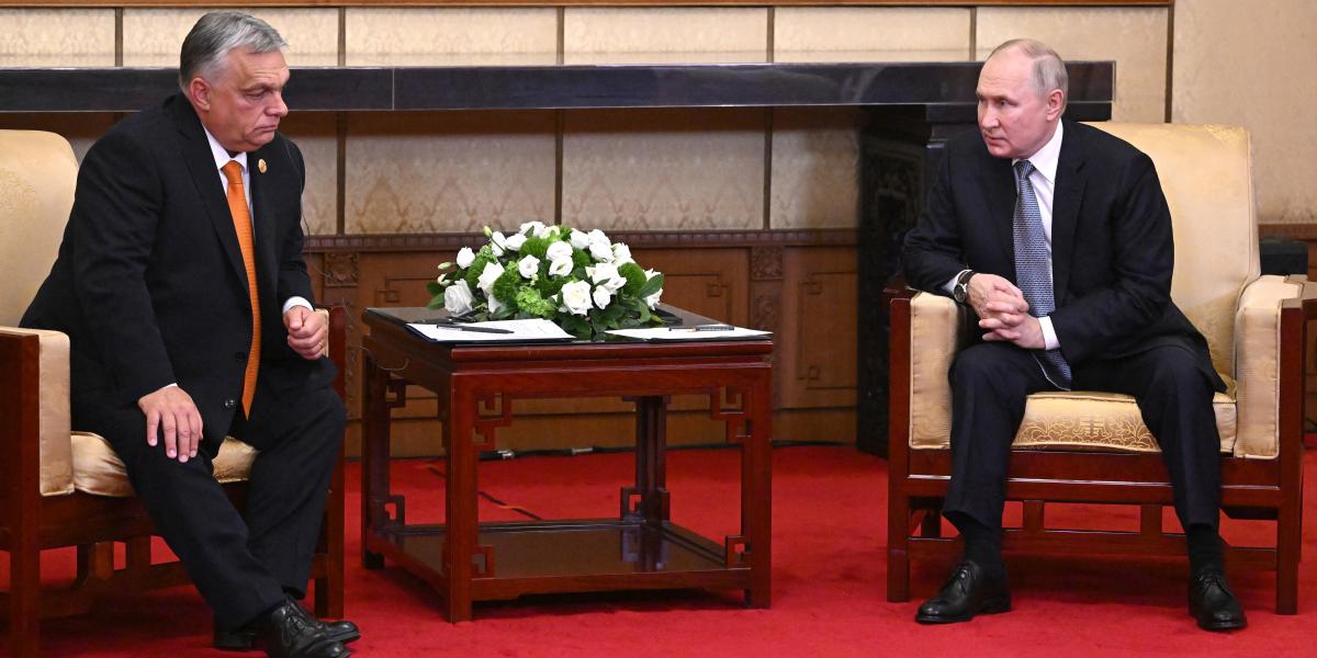 Orbán Viktor és Vlagyimir Putyin Pekingben
