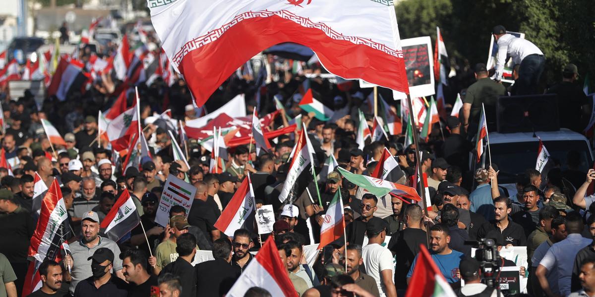 Tüntetés Izrael Irán elleni csapásai ellen 2025. június 21-én.