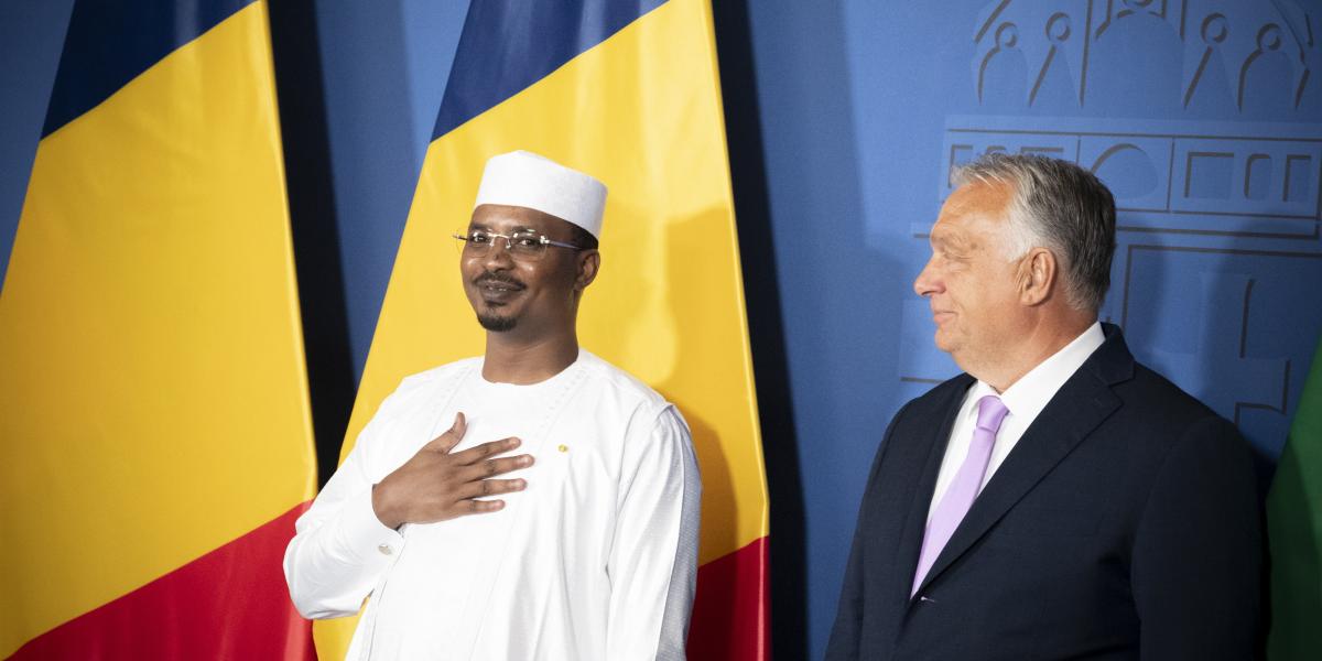 Mahamat Idriss Déby és Orbán Viktor 2024. szeptember 9-én