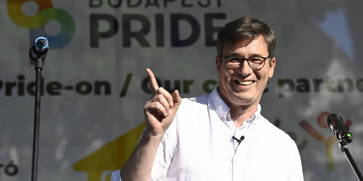 Karácsony Gergely a Budapest Pride-on 2023. július 15-én 