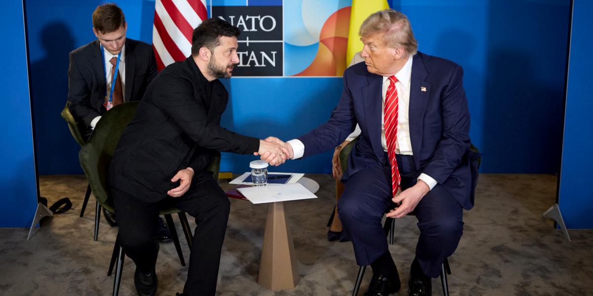 Volodimir Zelenszkij és Donald Trump 2025. június 25-én