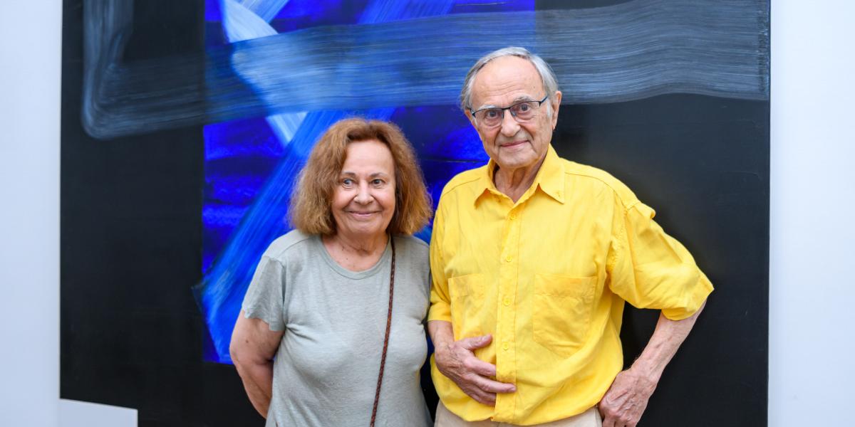 Nádler István és felesége, Molnár Veronika. A festmény címe a Ragyogás könyvéből származik: „egy fordul minden irányba, így minden eggyé lesz”