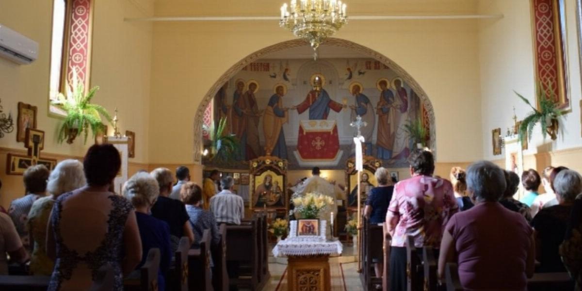 A megtámadott templom, ahol magyarul és ukránul is miséznek