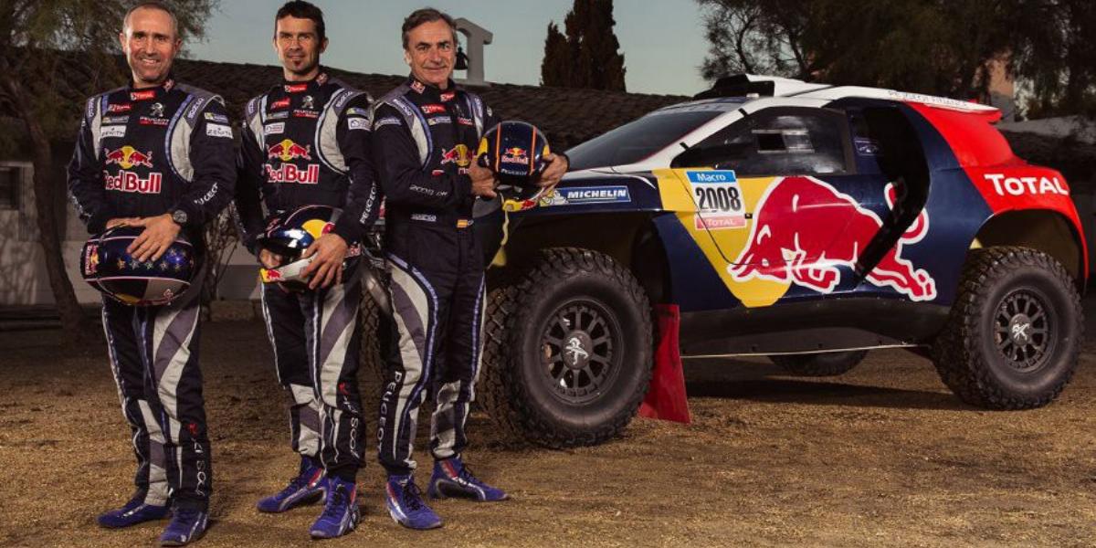 A kihívó Peugeot-trió: Peterhansel, Despres és Sainz FOTÓ: PEUGEOT