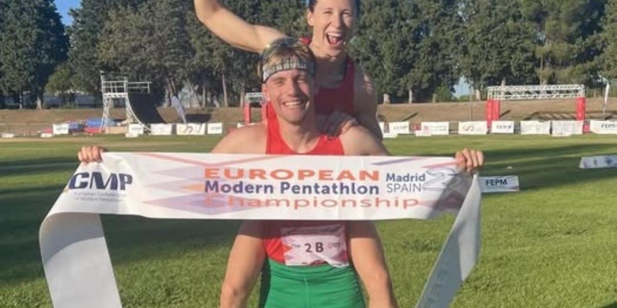 Guzi Blanka és Koleszár Mihály a győzelem után