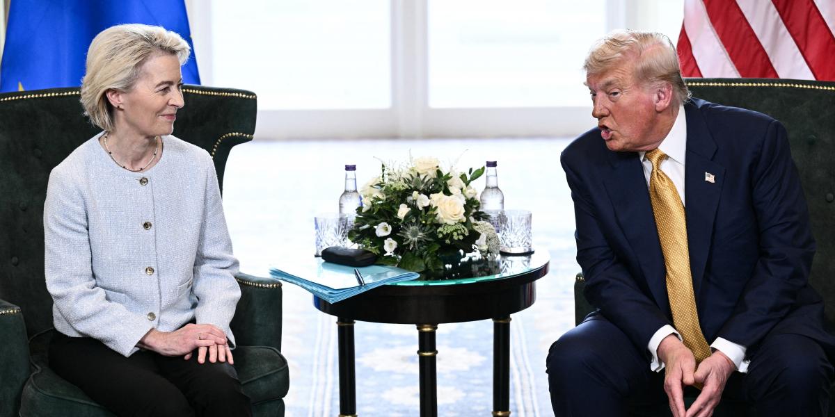 Ursula von der Leyen, az Európai Bizottság elnöke és Donald Trump amerikai elnök