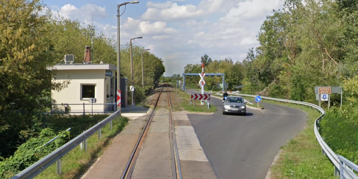 A baleset helyszíne - itt kellett volna jobbra tartani. 