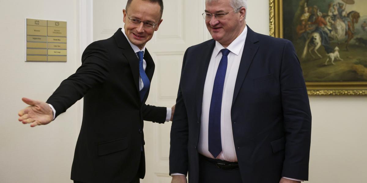 Szijjártó Péter és Andrij Szibiha ukrán külügyminiszter 2024. szeptember 30-án