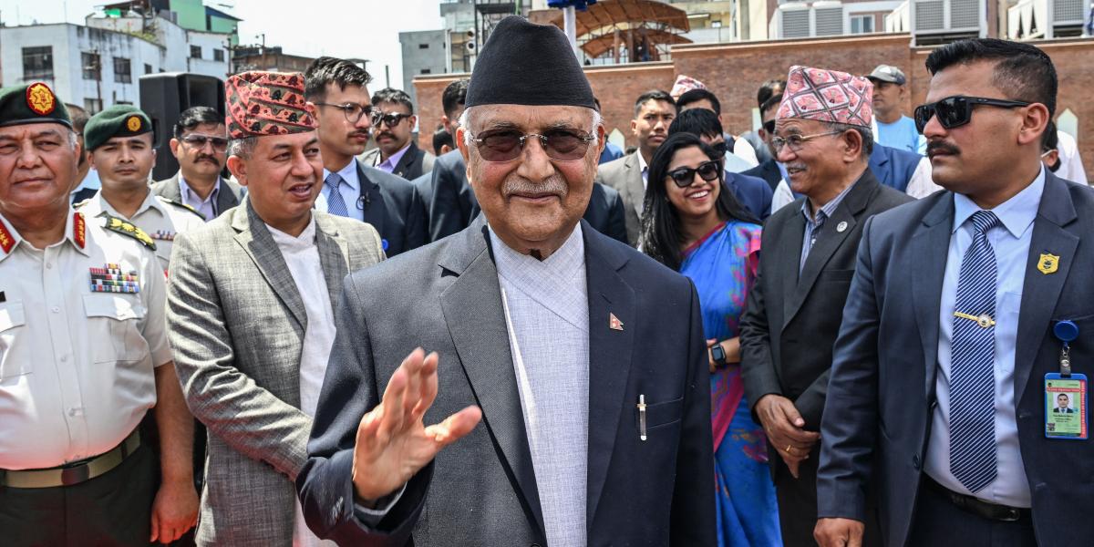 Nepál miniszterelnöke, KP Sharma Oli 2025. április 25-én