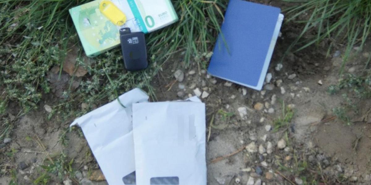 A férfi zsebeinek tartalma az elfogáskor 