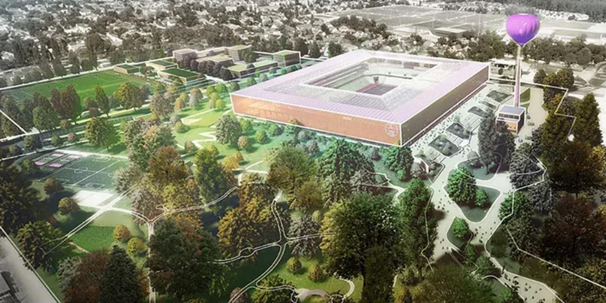 A leendő újpesti stadion látványterve 